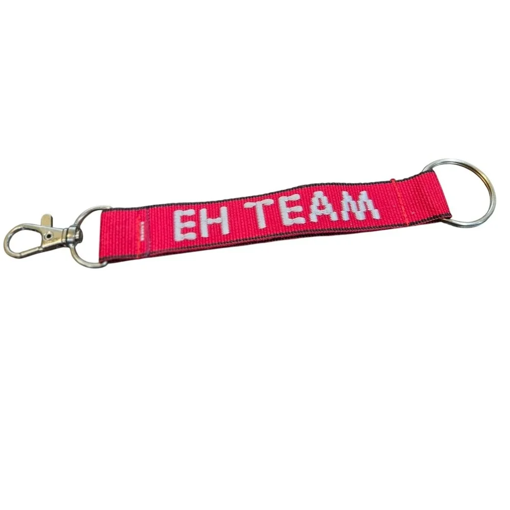 Eh Team Canadian Keychain Embroidered Double Sided Keyring Fob